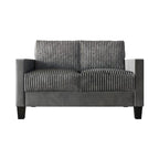 Corduroy Mid-Century Modern Velvet Upholstered Loveseat