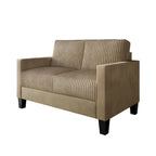 Corduroy Mid-Century Modern Velvet Upholstered Loveseat