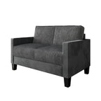 Corduroy Mid-Century Modern Velvet Upholstered Loveseat