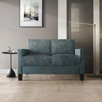 Corduroy Mid-Century Modern Velvet Upholstered Loveseat