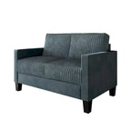 Corduroy Mid-Century Modern Velvet Upholstered Loveseat
