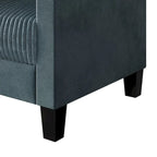 Corduroy Mid-Century Modern Velvet Upholstered Loveseat