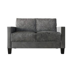 Corduroy Mid-Century Modern Velvet Upholstered Loveseat