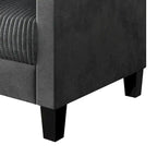 Corduroy Mid-Century Modern Velvet Upholstered Loveseat