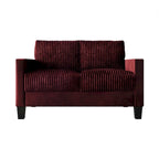 Corduroy Mid-Century Modern Velvet Upholstered Loveseat