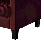 Corduroy Mid-Century Modern Velvet Upholstered Loveseat