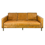 Natural Luxury Leather Minimalist Sofa - 78.8W x 35.5D x 33.5H