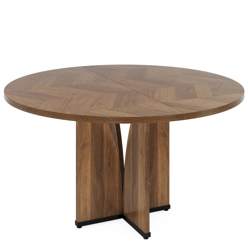 Wood 39.37-inch Round Dining Table for Kitchen Dining Room