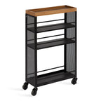Iron Storage Cart with Four Open Shelves - 18x7x30
