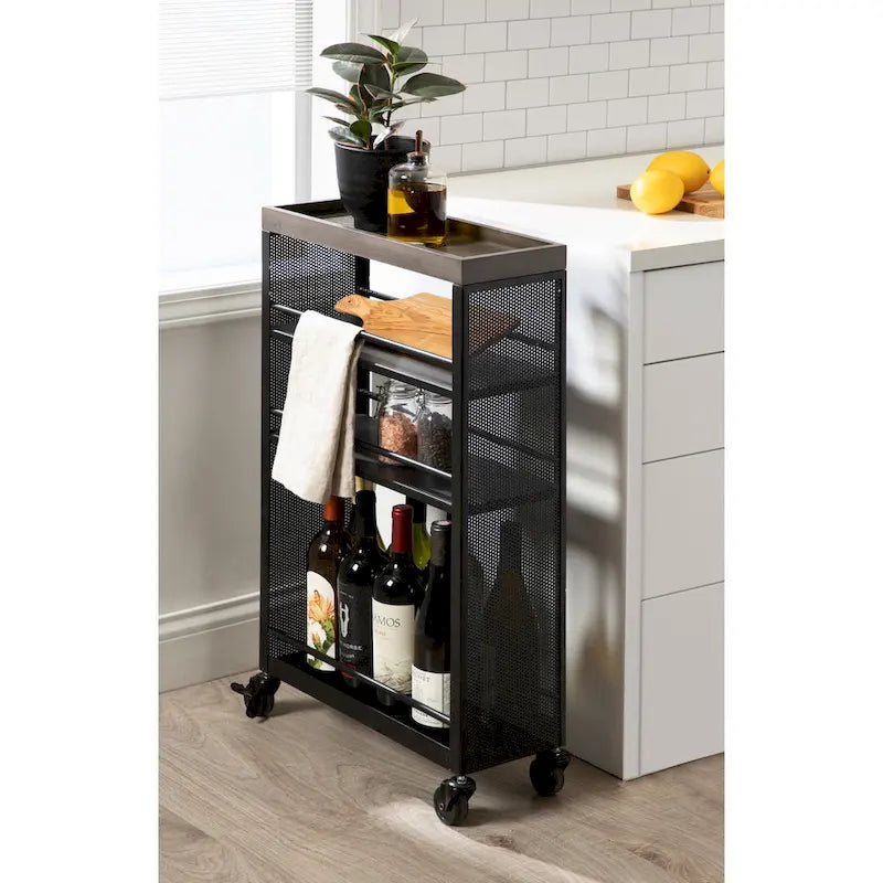 Kate and Laurel Piazza Storage Cart - 18x7x30