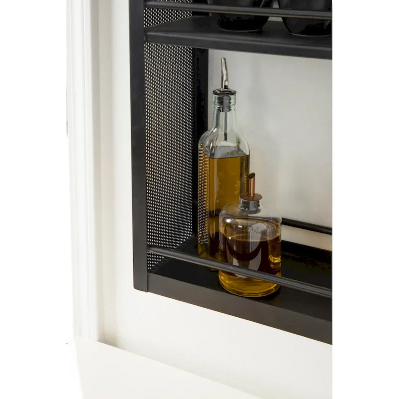 Iron Storage Cart with Four Open Shelves - 18x7x30