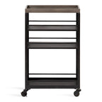 Iron Storage Cart with Four Open Shelves - 18x7x30