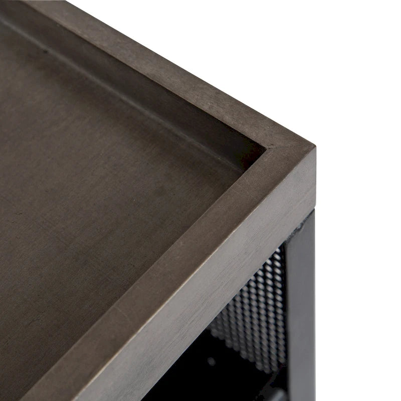 Iron Storage Cart with Four Open Shelves - 18x7x30