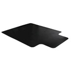Black Vinyl Lipped Chair Mat for Hard Floor - 45 x 53