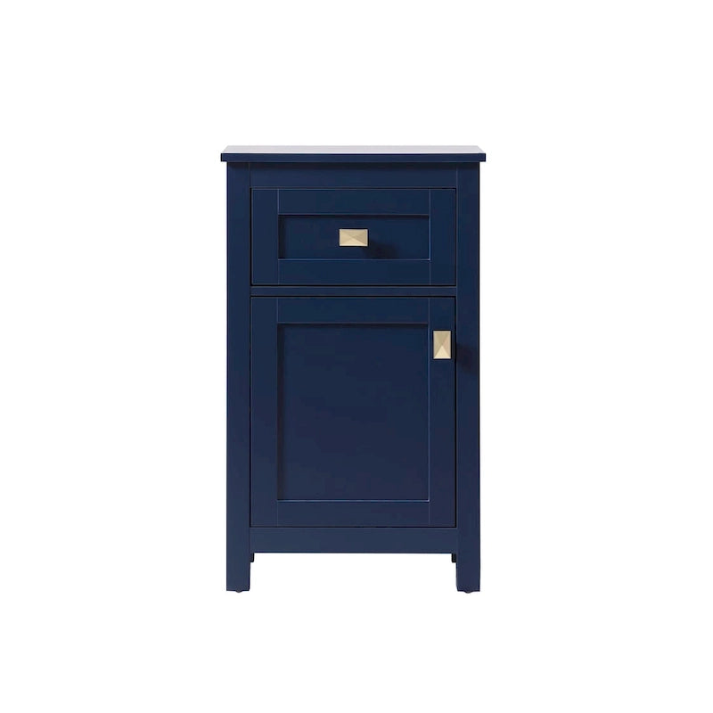 18 Inch Bathroom Storage Freestanding Cabinet with Soft-Closing Drawer