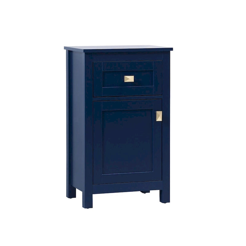 18 Inch Bathroom Storage Freestanding Cabinet with Soft-Closing Drawer