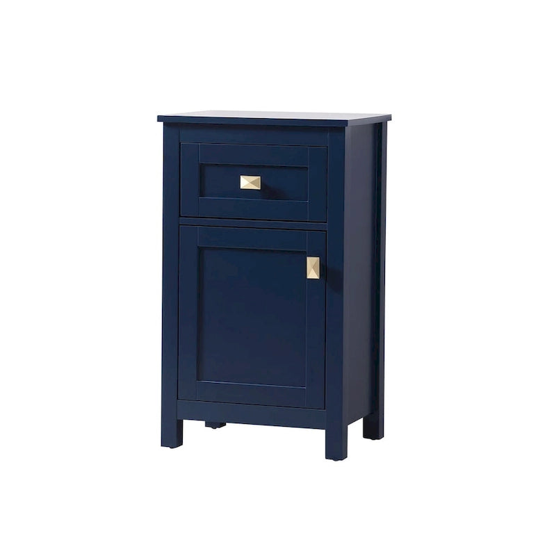 18 Inch Bathroom Storage Freestanding Cabinet with Soft-Closing Drawer