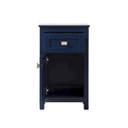 18 Inch Bathroom Storage Freestanding Cabinet with Soft-Closing Drawer