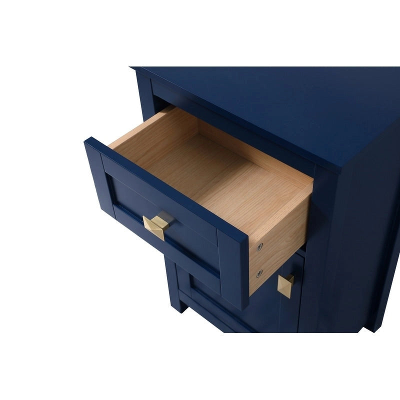 18 Inch Bathroom Storage Freestanding Cabinet with Soft-Closing Drawer