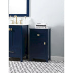 18 Inch Bathroom Storage Freestanding Cabinet with Soft-Closing Drawer