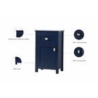 18 Inch Bathroom Storage Freestanding Cabinet with Soft-Closing Drawer