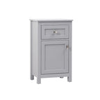 18 Inch Bathroom Storage Freestanding Cabinet with Soft-Closing Drawer