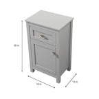 18 Inch Bathroom Storage Freestanding Cabinet with Soft-Closing Drawer