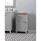 18 Inch Bathroom Storage Freestanding Cabinet with Soft-Closing Drawer