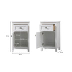 18 Inch Bathroom Storage Freestanding Cabinet with Soft-Closing Drawer