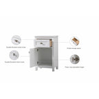 18 Inch Bathroom Storage Freestanding Cabinet with Soft-Closing Drawer