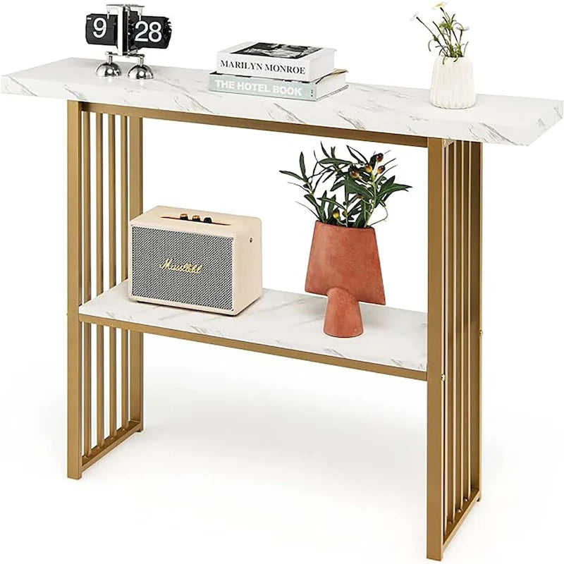 48 Living Room 2-tier Console Table Modern Entryway Hallway Table