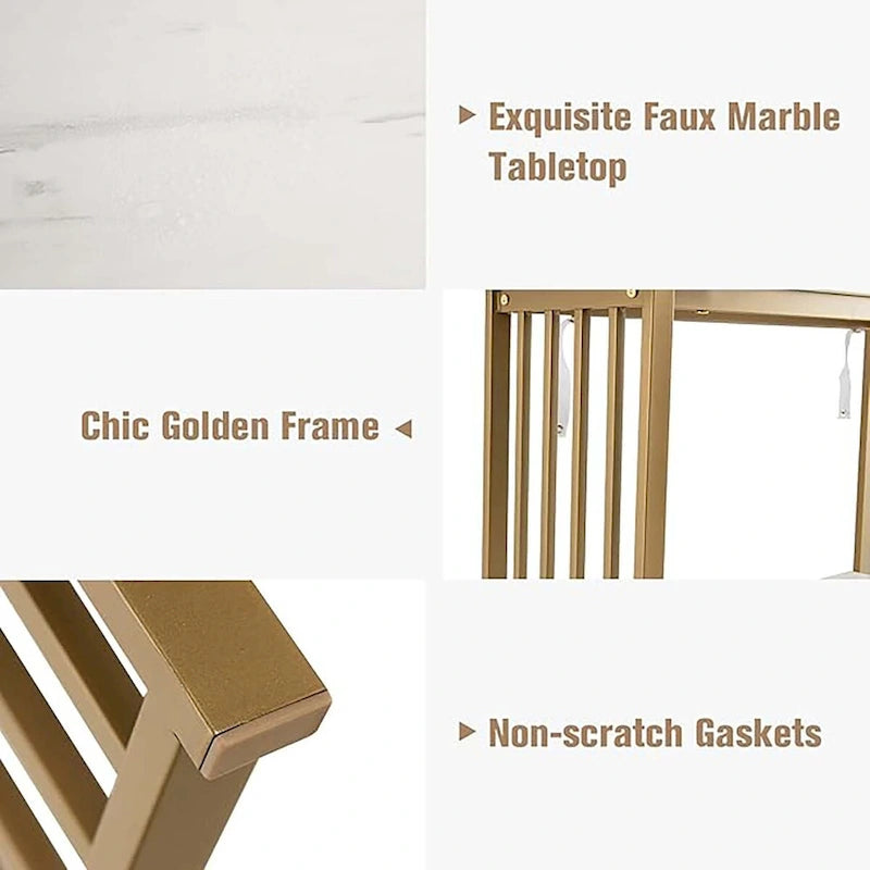 48 Living Room 2-tier Console Table Modern Entryway Hallway Table