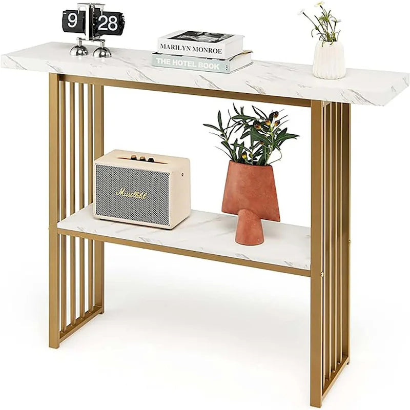 48 Living Room 2-tier Console Table Modern Entryway Hallway Table
